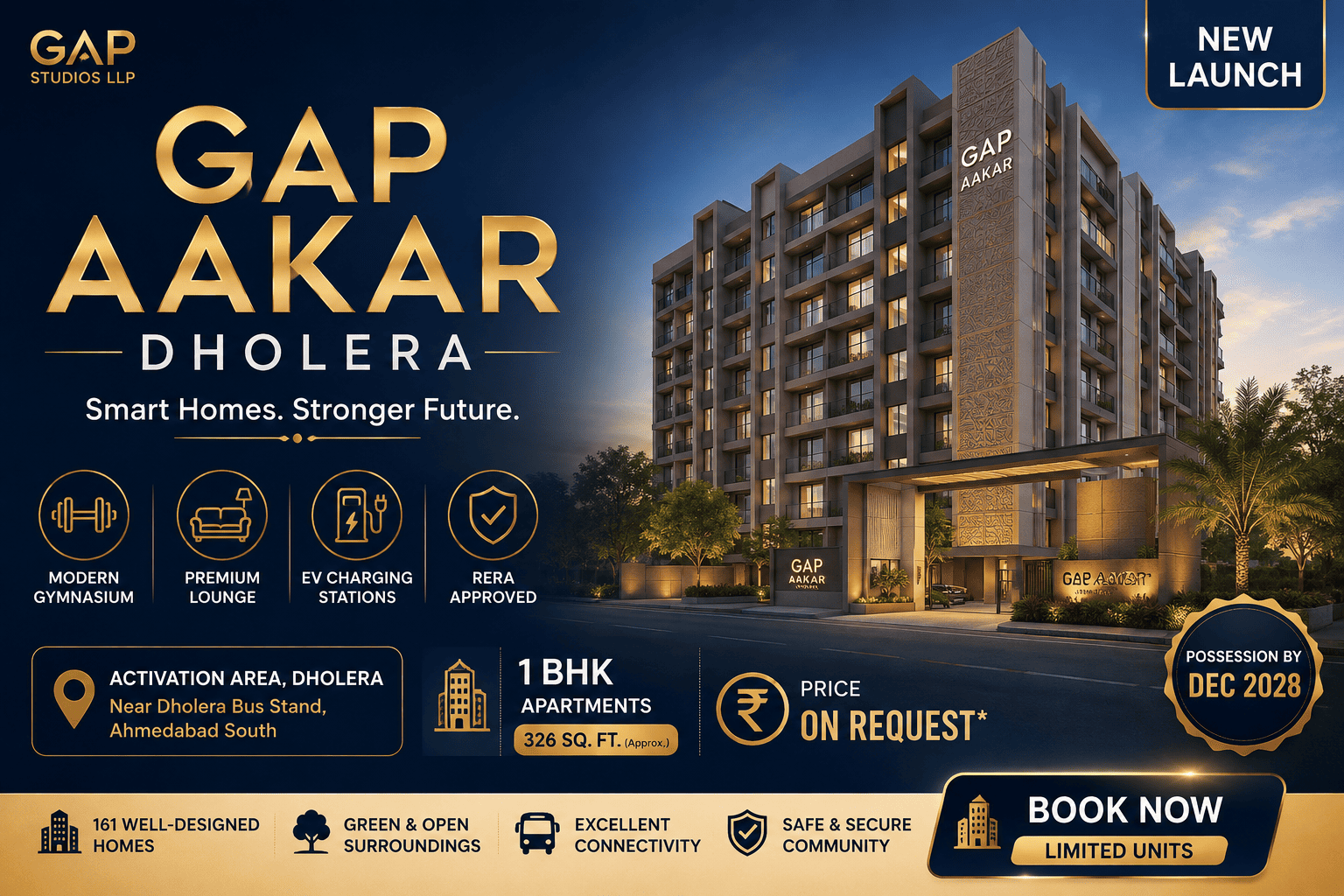 Gap Aakar Dholera - New Residential Apartments Ahmedabad South